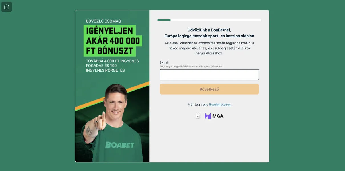 Hogyan történik a Boabet regisztráció lépésről lépésre